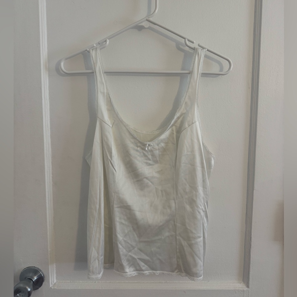 White Satin Tank